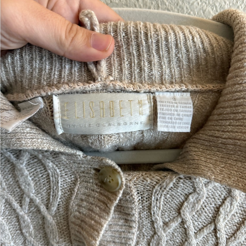 Vintage Cable Knit Sweater Grandma Grandpacore Y2K Classic 90's Fashion - Picture 3 of 11